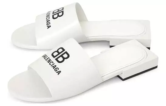 Шлепанцы женские Balenciaga Box, белый