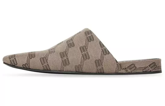 Шлепанцы женские Balenciaga Cagole, серо-коричневый
