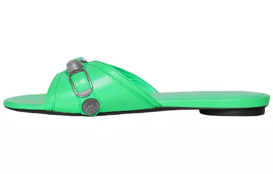 Шлепанцы женские Balenciaga Cagole, зеленый