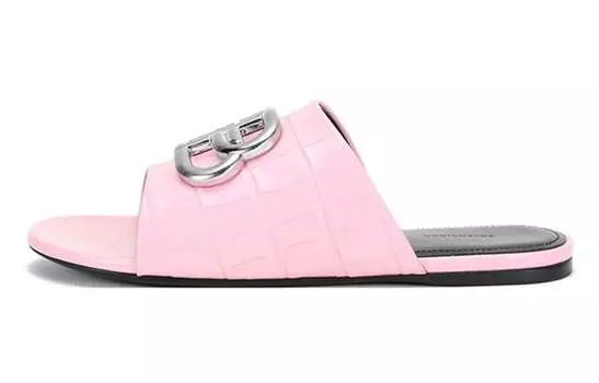 Шлепанцы женские Balenciaga Oval Slide, светло-розовый