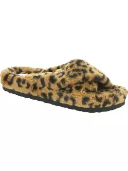Женские шлепанцы без шнуровки Franz из искусственного меха Steve Madden, леопард