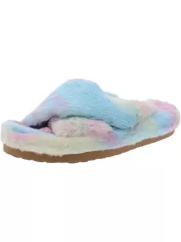 Женские шлепанцы без шнуровки Franz из искусственного меха Steve Madden, цвет Blue Multi/Tie Dye