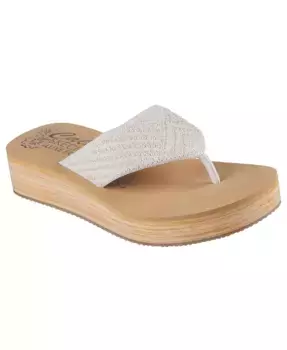 Женские шлепанцы Cali Summers Mid Flip-Flop Thong Sandals от Finish Line Skechers, коричневый/бежевый
