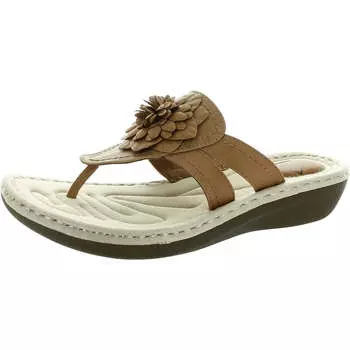 Женские шлепанцы Cassia с мягкой стелькой на танкетке Cliffs by White Mountain, цвет tan smooth