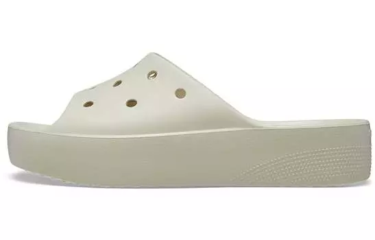Шлепанцы и сланцы Crocs Women's Classic Platform Slide 'Bone'