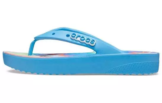 Шлепанцы и сланцы Crocs Classic Platform Tie Dye 'Oxygen Multi' Women's