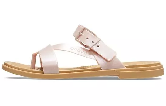 Шлепанцы и сланцы Crocs Tulum Shimmer Toe Post Sandals 'Pink Clay' Women's