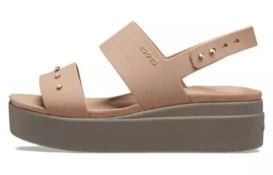Женские шлепанцы Crocs, Cork brown/mushroom color