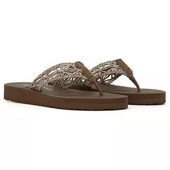 Женские шлепанцы для медитации Ocean Breeze Skechers, коричневый