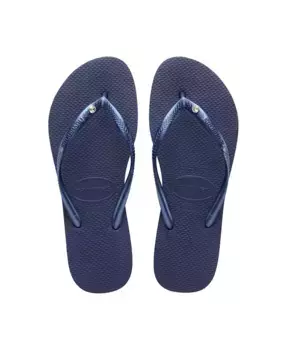 Женские шлепанцы Flip Flop Sandals Slim Swarovski Crystal II Havaianas, синий