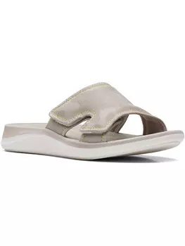 Женские шлепанцы Glide Bay с мягкой стелькой, сделанные вручную Clarks, цвет Light Taupe