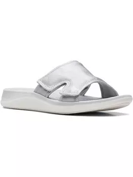 Женские шлепанцы Glide Bay с мягкой стелькой, сделанные вручную Clarks, цвет Metallic