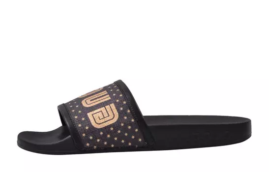 Женские шлепанцы Gucci, черное золото