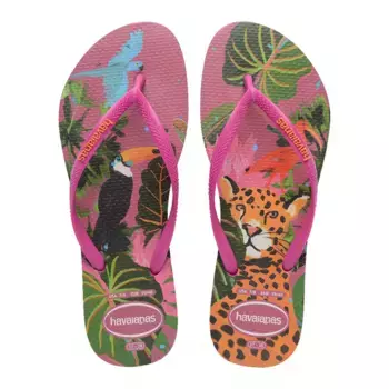 Женские шлепанцы Hav. Slim Summer Bliss Розовая камедь 412 Havaianas, цвет Rosa chicle