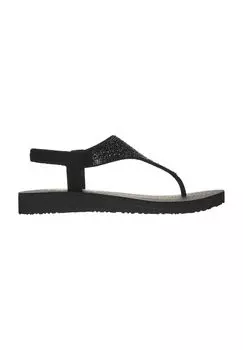 Женские шлепанцы из пены со стразами Skechers Cali Yoga SKECHERS, цвет Bbk Black Mitobuc