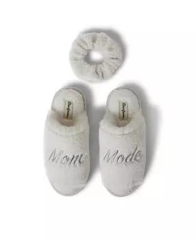 Женские шлепанцы Louise Teddy с набором резинок для волос Dearfoams