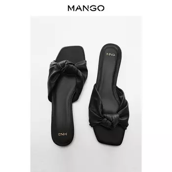 Женские шлепанцы Mango, коричневый