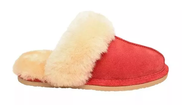 Женские шлепанцы Minnetonka из овчины, красный