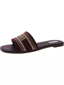 Женские шлепанцы на плоской подошве Knox с квадратным носком Steve Madden, цвет Burgundy Multi