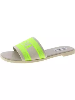 Женские шлепанцы на плоской подошве Knox с квадратным носком Steve Madden, цвет Yellow Neon