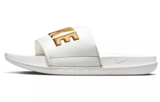 Шлепанцы и сланцы Nike Offcourt Slide 'Summit White Metallic Gold' Women's