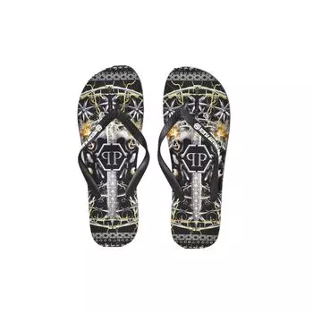 Женские шлепанцы Philipp Plein Graphic Print, мультиколор