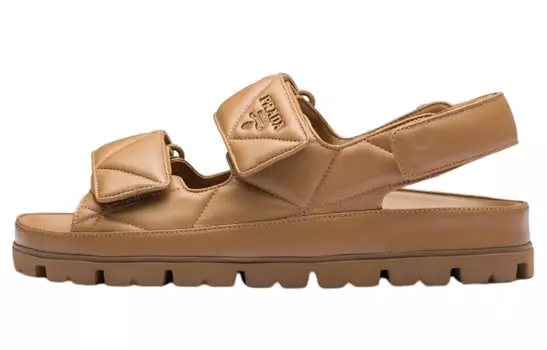 Шлепанцы женские Prada, коричневый