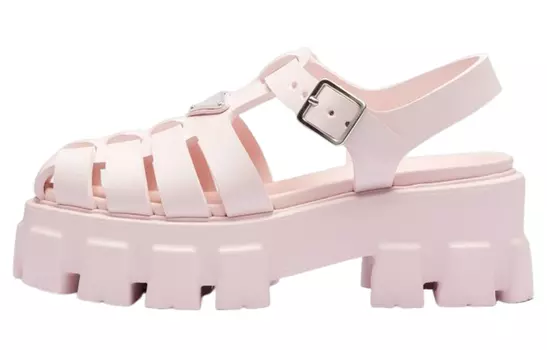Шлепанцы женские Prada Monolith Foam Rubber, розовый