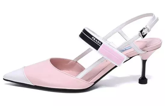 Шлепанцы женские Prada, белый / розовый