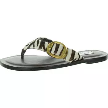 Женские шлепанцы Rays с анималистичным принтом из телячьей шерсти Steve Madden, цвет zebra