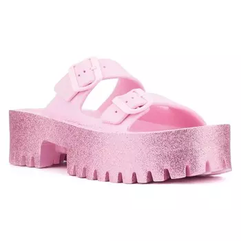 Женские шлепанцы с блестками Olivia Miller, розовый