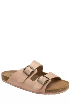 Женские шлепанцы с двумя пряжками и профилированной стелькой Dunlop, розовый