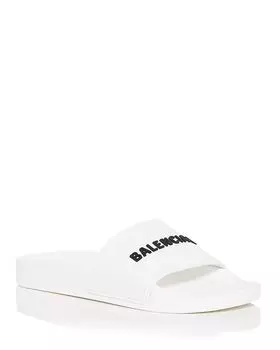 Женские шлепанцы с логотипом Balenciaga