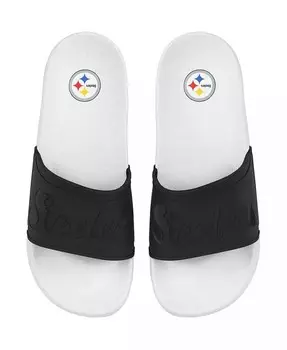 Женские шлепанцы с надписью Pittsburgh Steelers Foco, белый