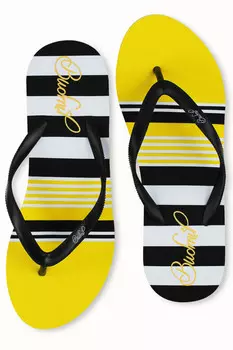 Женские шлёпанцы Budmil, черный/желтый