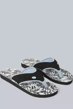 Женские шлёпанцы с ярким принтом животных Animal, черный