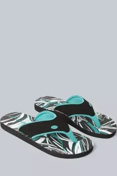 Женские шлёпанцы с ярким принтом животных Animal, синий