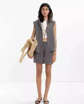 Женские шорты 100% лиоцель с эластичным поясом Parfois, серый