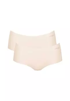 Женские шорты, 2 шт - шорты Zero Microfibre 20, микрофибра, однотонные Sloggi, цвет Creme