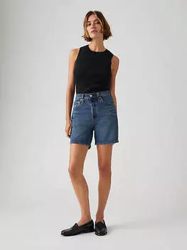 Женские шорты 501 Original Fit с высокой посадкой и длиной до середины бедра Levi's, цвет Broken Midnight - Dark Wash