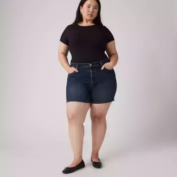 Женские шорты 501 Original Fit с высокой талией (большие размеры) Levi's, цвет Update Forward Plus - Dark Wash