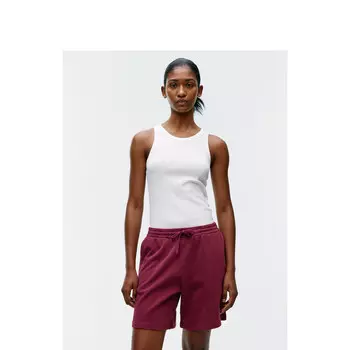 Женские шорты Arket из чистого хлопка с эластичной резинкой и завязками, темно-красный