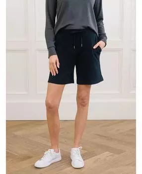 Женские шорты-бермуды из вискозы из бамбука, ультрамягкие, 9 дюймов. Cozy Earth, черный