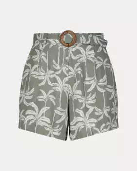 Женские шорты-бермуды с поясом Easy Wear, красный