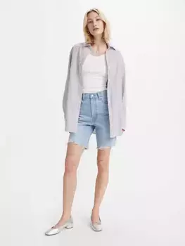 Женские шорты-бермуды с рельефной клеткой Levi's, цвет Burst - Light Wash