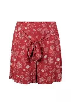 Женские шорты-бермуды Underwater Coral из вискозы с принтом по всей поверхности ROADSIGN australia, красный