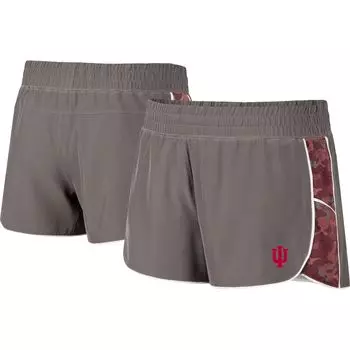 Женские шорты Colosseum Grey/Crimson Indiana Hoosiers Pamela на подкладке Colosseum