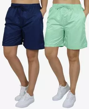 Женские шорты для активных тренировок Galaxy By Harvic 2 шт, зеленый/синий