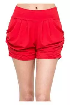 Женские шорты для отдыха с карманами красного цвета White Label