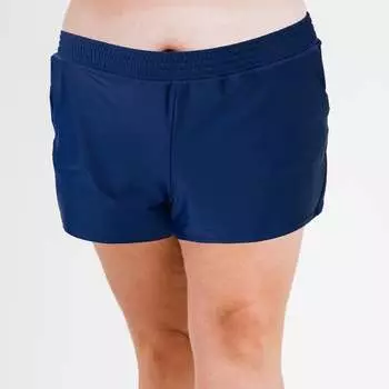 Женские шорты для плавания Plus Classic Fit с трусиками Calypsa, темно-синий